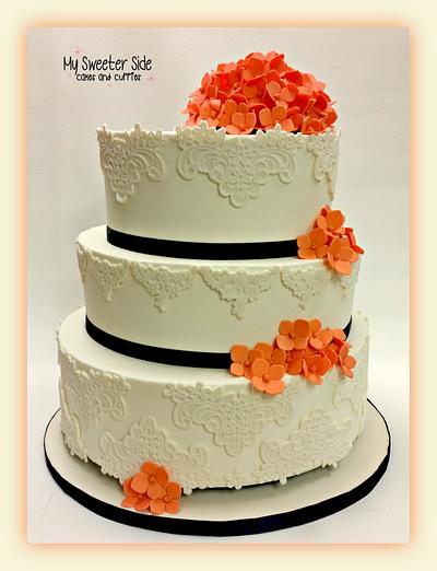 Lace Wedding Cake - Cake by Pam from My Sweeter Side