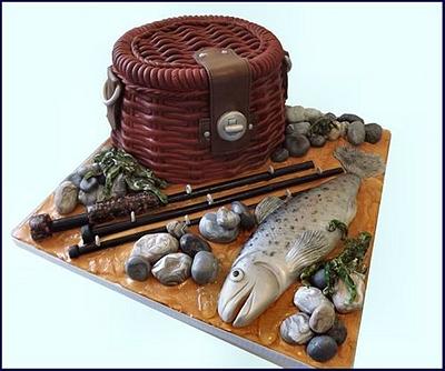 fishing basket cake ;) - Cake by Storyteller Cakes