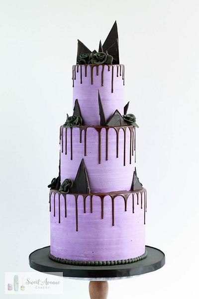 Purple Halloween Wedding Cake - Cake by Sweet Avenue Cakery