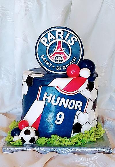 Football cake ⚽ Paris Saint Germain  - Cake by Édesvarázs