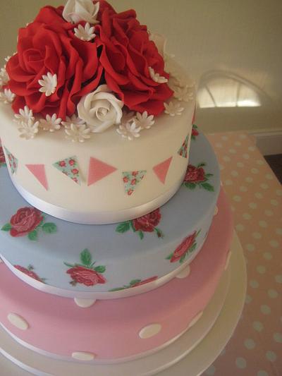 Cath Kidston Inspired Wedding Cake - Cake by Sugar Sweet Cakes