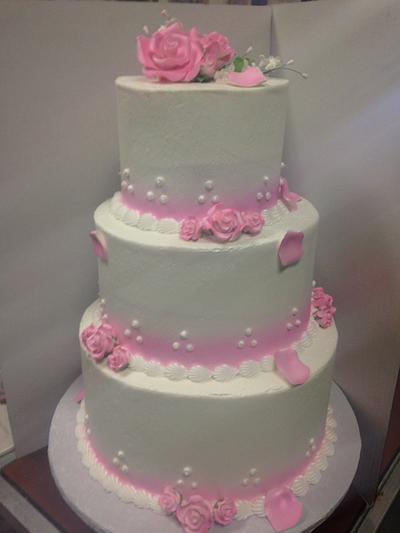 Pink wedding - Cake by KoffeeKupBakery