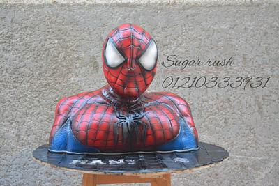 Spiderman bust cake - Cake by Sara Mohamed