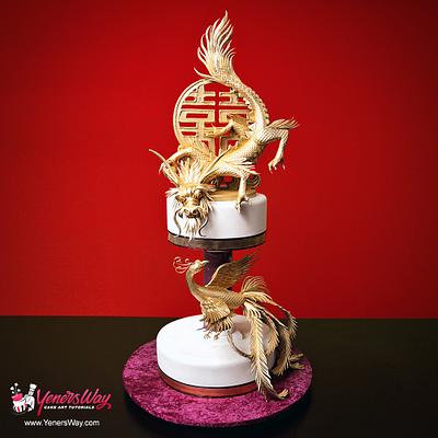 Dragon and Phoenix Cake - Cake by Serdar Yener | Yeners Way - Cake Art Tutorials