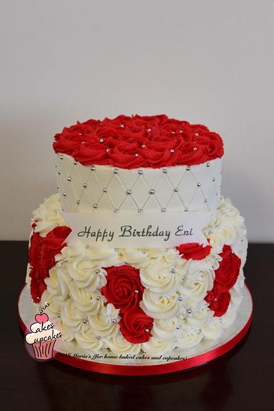 Buttercream Rosettes - Cake by Maria's