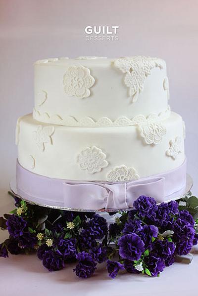 Lace Flowers - Cake by Guilt Desserts