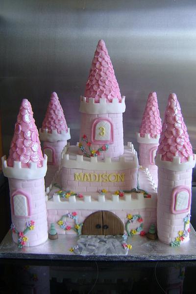 Princess castle cake - Cake by Beverley Childs