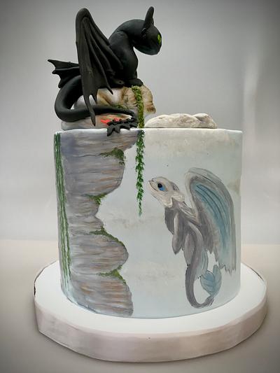 Toothless and Night Furry - Cake by dortikyodjanicky