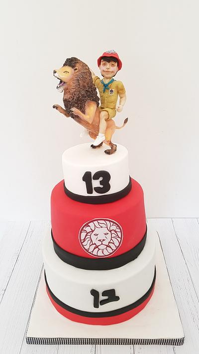 Lion cake scout bd boy - Cake by Netta