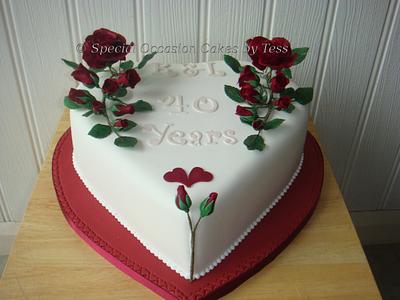 Ruby Anniversary Cake - Cake by Teresa Bryant