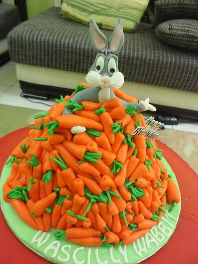 Bugs Bunny with carrots - Cake by JudeCreations