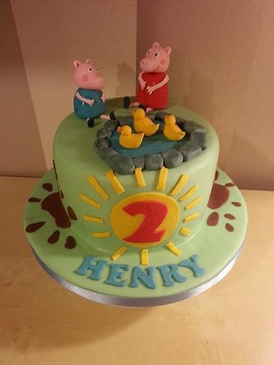 Peppa and George visit the ducks!  - Cake by lisa-marie green