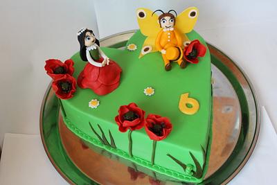 poppy doll and butterfly Emanuel - Cake by martipa