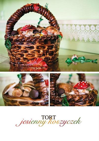 basket with mushrooms cake. - Cake by wigur