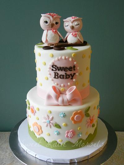 Sweet Owls Baby Shower Cake - Cake by Stephanie
