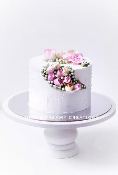 Whipped cream Fault line - Cake by Urvi Zaveri 