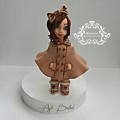 little fondant girl - Cake by aslibult