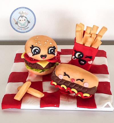 Kawaii food topper - Cake by DixieDelight by Lusie Lioe