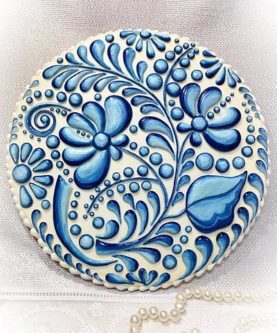 Hand-painted royal icing gingerbread cookie  - Cake by Sveta