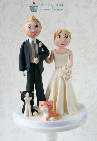 Bride and Groom Cake Topper - Cake by Amanda’s Little Cake Boutique