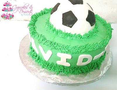 Buttercream Soccer Cake - Cake by Risha