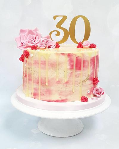 30th Drip cake  - Cake by Vanilla Iced 