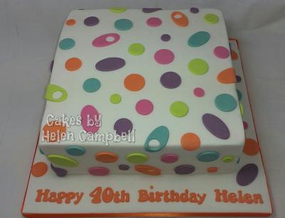 spotty cake - Cake by Helen Campbell