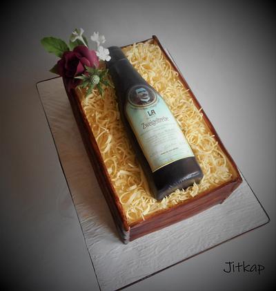Bottle of wine - Cake by Jitkap
