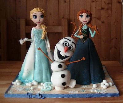 Frozen - sculpted cake - Cake by Eliska