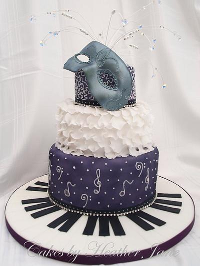 Musical Masquerade - Cake by Cakes By Heather Jane