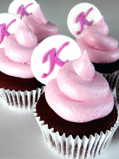 Monogram Cupcakes - Cake by Kara Andretta - Kara's Couture Cakes