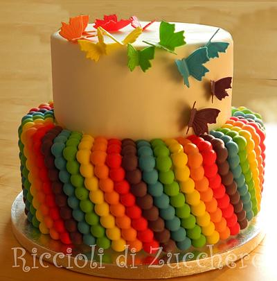 Rainbow cake  - Cake by Riccioli di Zucchero