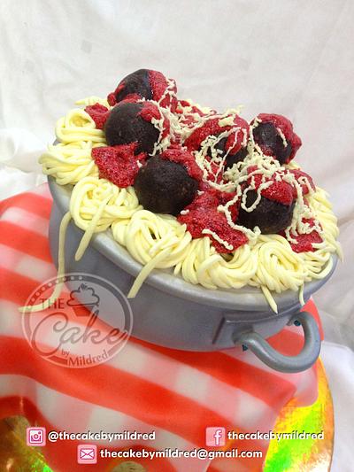 Spaghetti and meatballs - Cake by TheCake by Mildred