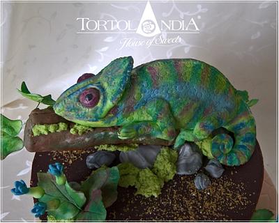 Chameleon cake - Cake by Tortolandia
