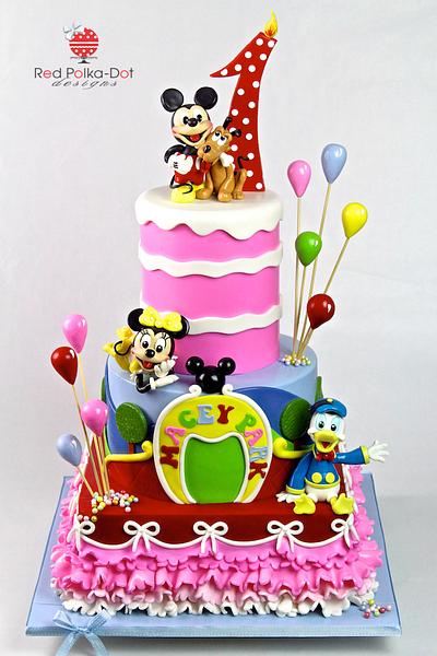 Mickey and friends cake - Cake by RED POLKA DOT DESIGNS (was GMSSC)
