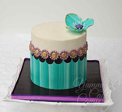 Seafoam Green Ombre Cake - Cake by Donna (YUMMY-O Cake Company)