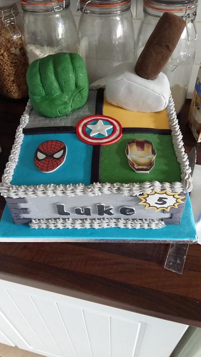 superhero cake - Cake by Little monsters Bakery