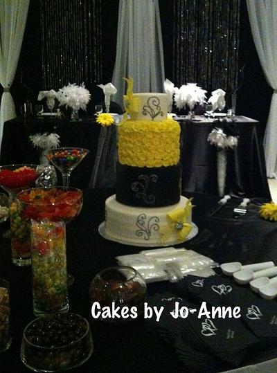 Black and Yellow - Cake by Cakes by Jo-Anne