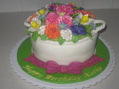 Flower Basket - Cake by Peggy