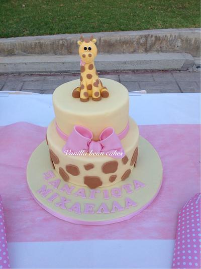 Giraffe christening - Cake by Vanilla bean cakes Cyprus