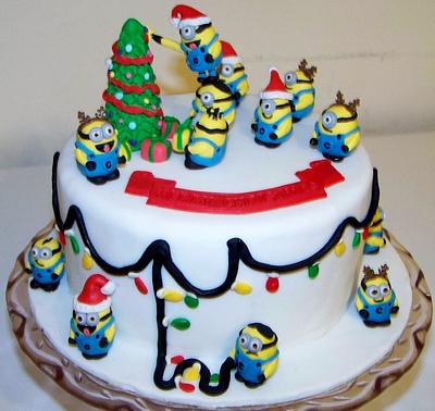 Christmas Minions - Cake by Cakes and Cupcakes by Anita