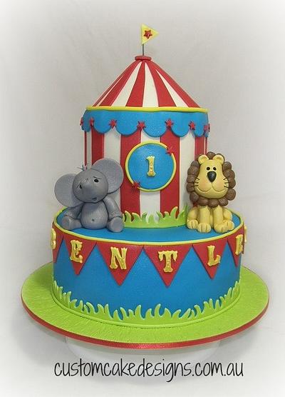 Circus 1st Birthday Cake - Cake by Custom Cake Designs