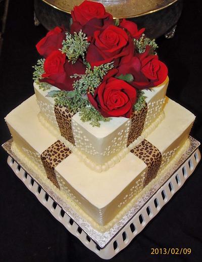 Cheetah print wedding cake - Cake by Nancys Fancys Cakes & Catering (Nancy Goolsby)