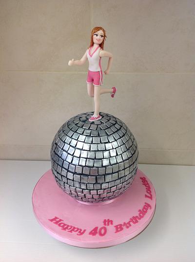 Jogging on a disco ball - Cake by Mirela