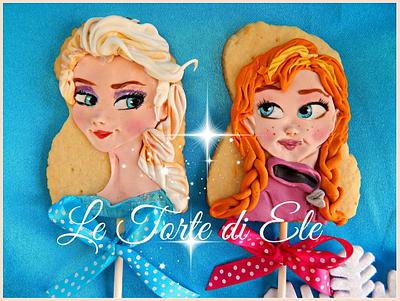 Elsa and Anna cookies!!! - Cake by Eleonora Ciccone