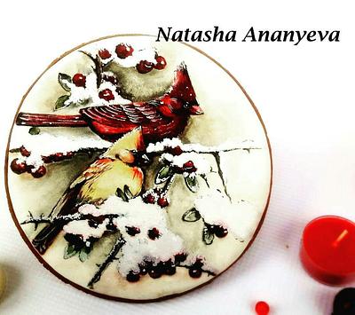 Christmas cardinals - Cake by Natasha Ananyeva (CakeVirtuoso Studio)