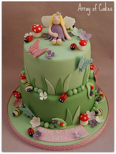 Fairy & Garden Bugs Birthday Cake - Cake by Emma