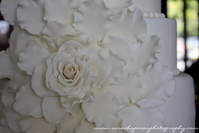 White Rose Wedding Cake - Cake by Tyla Mann