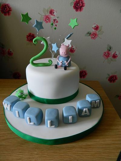 George and Mr Dinosaur from 'Peppa Pig' - Cake by Clairey's Cakery