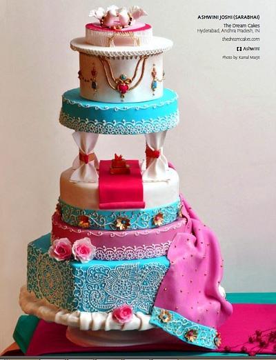 Bollywood wedding cake  - Cake by Ashwini Sarabhai